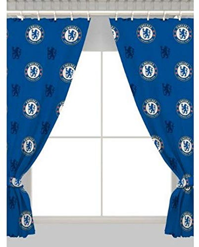 Chelsea Repeat Crest Curtains - 54 Inch