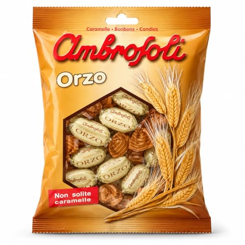 Ambrosoli Orzo Hartbonbons mit Gerste Geschmack Bonbons 150g Beutel