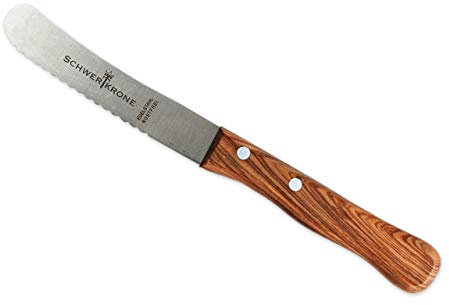 D.O.M. Couteau à pain avec manche en bois d'olivier