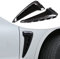 DIYUCAR 2 Stücke Für X-Serie X5 F15 X5M F85 Shark Kiemen Seite Vent Aufkleber ABS Auto Front Kotflügel Side Air Vent Abdeckung Trim 14 +