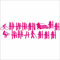 Jintora Aufkleber für Auto - Autoaufkleber - JDM - Die Cut - Opferliste - 210x66 mm - JDM - Die Cut - Bus - Fenster - Heckscheibe - Laptop - LKW - Tuning - pink