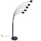 cagü XL Design Retro Lounge Bogenlampe TULIPA Schwarz-Gold mit Metallfuß Schwarz 205cm Höhe Stehlampe