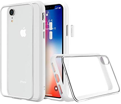 RhinoShield Coque Compatible avec [iPhone XR] | Mod NX - Protection Fine Personnalisable avec Technologie Absorption des Chocs [sans BPA] + [Programme de Remplacement] - Blanc