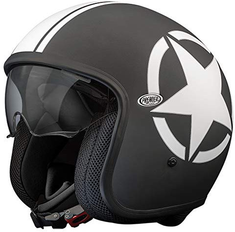 Premier HELM VINTAGE STAR 9 BM,SCHWARZ/WEISS,M