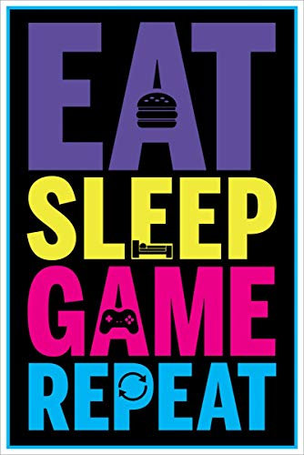 Grindstore Eat, Sleep, Game, Repeat Gaming Maxi Poster 61 x 91,5 cm