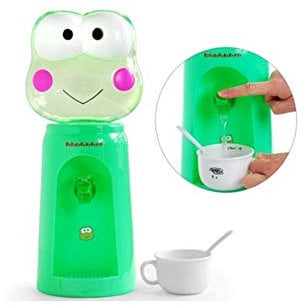 H&RB Wasserspender, 2,5 Liter Mini-Flaschenkühler Trinkständer für Schreibtisch, Zimmertisch, Küchentheke,Frog