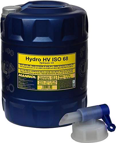 20 litri MANNOL Hydro HV ISO 68 HVLP 68 olio idraulico olio con rubinetto