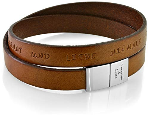 Armband Herren Gravur Leder braun Mann Leder Armband Koordinaten Männer Armband Text Männer Geschenke Herrenschmuck Namen Männerschmuck | HANDMADE IN GERMANY