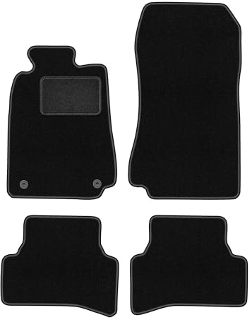 Wielganizator Automatte – Passend für Mercedes CLK W208 Coupe 1997-2003 – Velours – Autozubehör - Auto Fußmatten – Fußmatte Auto – 4-teilig - schwarz