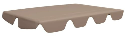 vidaXL Ersatzdach für Hollywoodschaukel Gartenschaukel Dach Dachbezug Schaukeldach Ersatz-Bezug Sonnendach Dachplane Taupe 188/168x145/110 cm