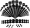 Huacan Dehnstäbe Set 1-10mm Tunnel Sets Dehnset Acryl Dehnstab Dehnungstäbe Silikon Tunnels 3mm 4mm 5mm 6mm 8mm 10mm 12mm Plugs 50 Stück Schwarz Blau Türkis Weiß Klar Expander Frauen Damen Herren