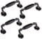 Hammer and Tongs - Offset Wrought Iron Door Handle - H160mm - Black - Pack of 4