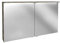 FACKELMANN LED-Spiegelschrank Oxford/Badschrank mit LED-Beleuchtung/Maße (B x H x T): ca. 120 x 69,6 x 20 cm/hochwertiger Schrank mit 2 Türen fürs Bad/Soft-Close-System/Korpus: Braun hell