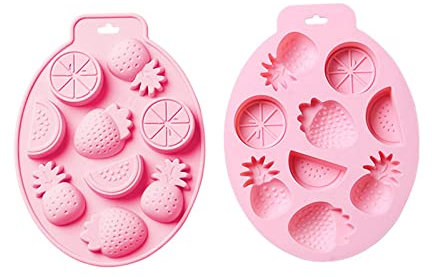 UR URLIFEHALL 2 pièces 3D de qualité alimentaire fruits moules en silicone gâteau bordure fondant moules pour mini gâteaux savon fait main chocolat chaud bombes gelée