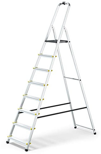 MOWA Escabeau professionnel en aluminium 8 marches