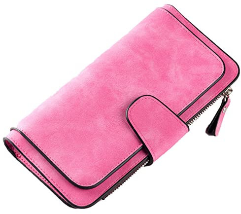 wojonifuiliy01 Mode Frauen Brieftasche Kupplung Kartenhalter Geldbörse Dame Lange Handtasche Multi Card Buckle Wallet Planzeiger Mit (C, One Size)
