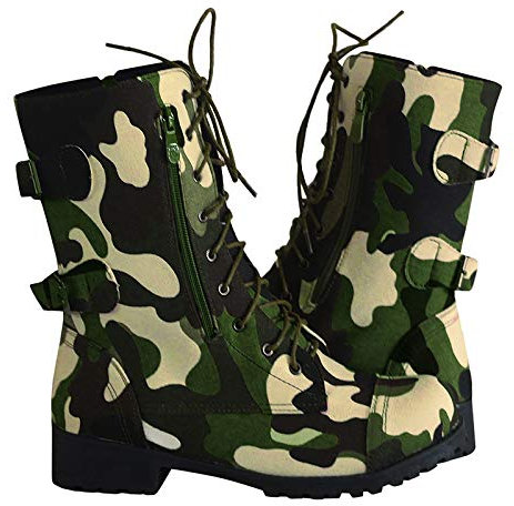 DAIFINEY Women 's Winter Knöchel Spitze up Camouflage Combat Boot Lack Damen