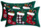 Tosleo 2er Set Kissenbezug 30x50 cm Weihnachten Kissenbezüge Weihnachtsbaum Dekokissen Sofa Wohnzimmer Schlafzimmer Couch