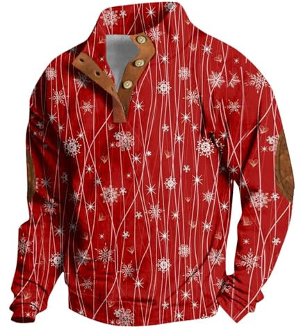 KONG JIMFAN Sweatjacke Herren Mit Kapuze Y2k Hoodie 2023 Pullover Bedrucken Sweatshirt Sweatjacke Herren Hoodie Oversized Y2k Waffle Pullover Herren Kapuzenpullover(5-Vermilion,S)