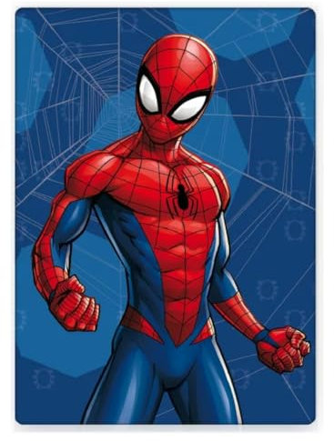 Spiderman Marvel Fleecedecke Blau Kinder Warm Kuscheldecke 100 x 140cm