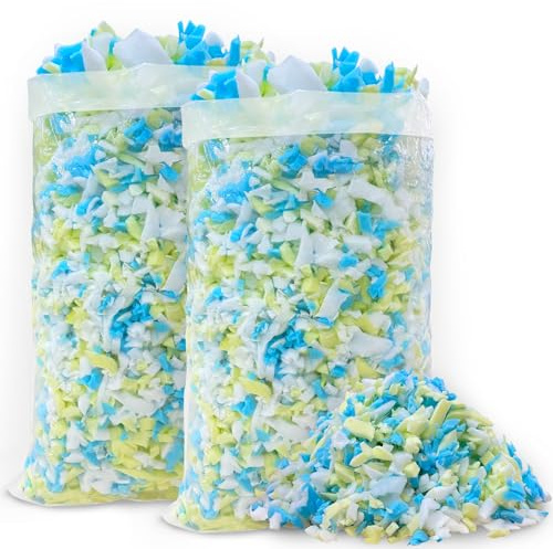HONEHO 10lbs Shredded Memory Foam Bean Bag Filler, Soft and Convenient Bean Bag Filling Pillow Stuffing for Beanbag, Couch, Cushion, Stuffed Animals, Dog Bed, Arts Crafts