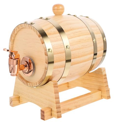 Ciieeo Barril De Whisky Dispensador De Bebidas De 0 8 L con Grifo Barril De Vino De Roble Barril De Vino De Madera con Soporte Barril De Envejecimiento De Roble Barril De Almacenamiento