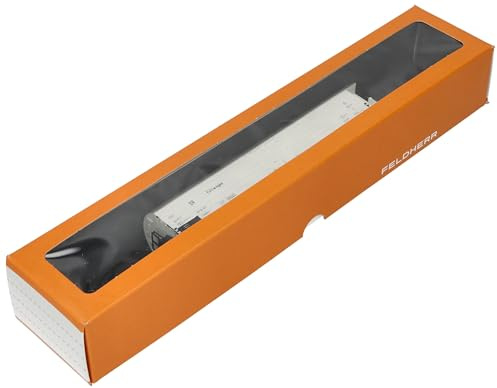 Feldherr MTLB340 Sichtlagerbox 325x60x50mm - Modelleisenbahn Spur H0 Leerkartons - Ersatzverpackung für Loks/Waggons mit Schaumstoff, Sichtfenster, Farbe:Orange, Anzahl:10 Stück