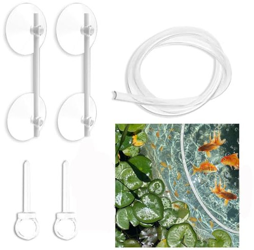 DIYBravo Aquarium Floating Plant Corral, Fish Feeding Ring Can Adjust Height With Water, Aquarium Floating Plant Barrier Suitable For Most Aquariums And Floating Plants (clear)