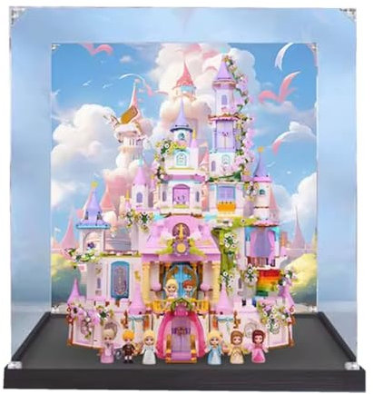 Vitrine en acrylique pour Lego 32022 Château de rêve de cerisier fleuri, boîte de présentation transparente anti-poussière compatible avec le kit Lego 32022 (modèle non inclus)