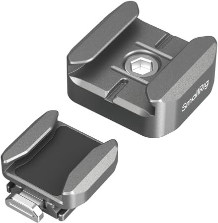 SMALLRIG HawkLock H18 Schnellspanner-Unterstützung mit Blitzschuh, Zwei-Wege-QR-Slide-Blitzschuhhalterung mit Anti-Drop-Pin und Silikonpolster, für LED-Videoleuchte, Mikrofon – 4500