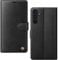 AIMOYU for Samsung Galaxy A35 5G Case, Flip Wallet Leather Phone Case with [4 Card Slots] [Kickstand] [RFID Blocking] Magnetic Protective Shockproof Cover for Samsung A35 Phone Case - Black