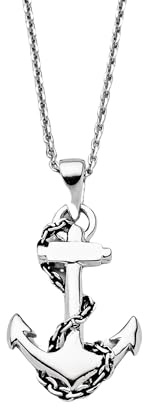 DUR Schmuck Kette ANKER, Silber 925/- rhodiniert 45cm (K3036)