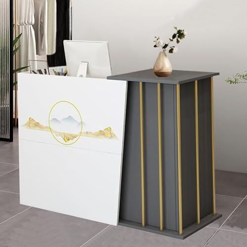 GAOXIAO Empfangstheke Empfangstresen mit Schubladen, Rezeptionstheke mit Großem Stauraum, Bürotheke Rezeption Tisch Laden-Theke Verkaufstheke für Firmenhallen Hotel Salons