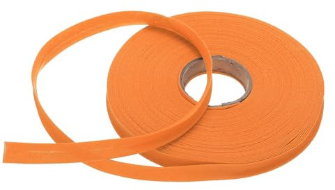 QUARKZMAN 12 mm Einzelfalz Schrägband Polyester Nahtband Gurtband Stoffband für Nähen, Säumen, Quilten, Einfassen von Handwerk (Orange 23 m)