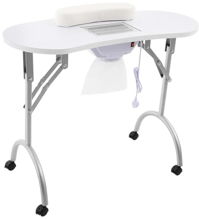 Table de manucure pour reconstruction des ongles - Rouleaux de table de salon professionnel - Pour la coupe, la beauté, les soins des ongles, les ménages, les salons de beauté, les studios personnels