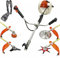 NISSER 52cc Petrol Garden Brush Cutter Strimmer Line Trimmer Kit 2 Stroke Petrol 3 in 1 Kit