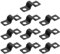 sourcing map 100Pcs U-Shaped Pipe Clamp, 1/4 Inch(6mm) 2 Hole U-Tube Strap Clamp Heavy Duty Connector Bracket for Conduit Cables Wire Cord, Black