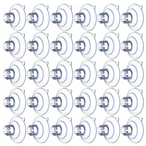 Gcerfby Fairy Lights Suction Cups, String Lights Holder Cups, Christmas Suction Cups, Easy to Use, Strong Hold, 3cm/1.18 Inches, for Fairy Lights, Indoor, Outdoor Decorations