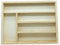 Acan Tradineur - Cubertero, Organizador de Cubiertos de Madera con Tapa, 5 Compartimentos, Bandeja, Porta Utensilios para cajón, Cocina - 35,5 x 26,5 x 4,8 cm