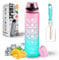 K-MART Water Bottle 1L, Sports Water Bottle with Time Markings, BPA-Free, Leak-Proof, Perfect for Running, Cycling, Gym, Yoga, Camping, Outdoor Activities, School, Office, Home
