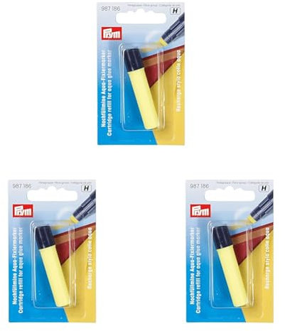 Prym Nachfüllmine für Aqua-Fixiermarker, Plastik, Gelb, One Size (Packung mit 3)