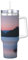 Lake Under Sunset - Botella de agua de acero inoxidable con aislamiento de doble pared con asa y tapa con popote