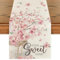 BSITSSS Frühling Tischläufer, Blumen Tischläufer Frühlingsdeko 33 x183 cm,Tischläufer Kirschblüten Deko Tischläufer Geburtstag Modern für Drinnen und Draußen Urlaub Party Wohnzimmer Dekor