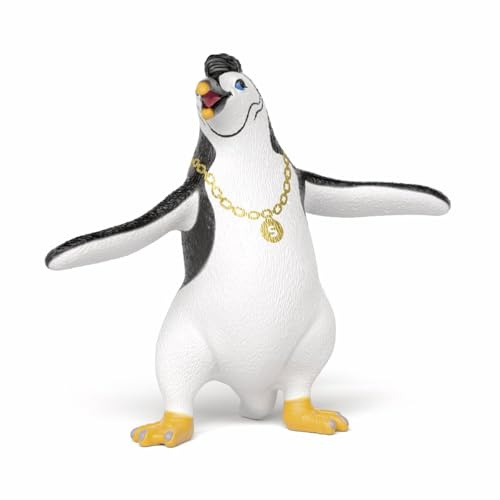 Schleich DIE Schule DER MAGISCHEN Tiere | Juri mit Goldkette 14958 | Tierfigur Pinguin aus dem Film | detailgetreue Sammelfiguren | Geschenk für Kinder | Spielfigur ab 3 Jahren | 9 x 3 x 7 cm