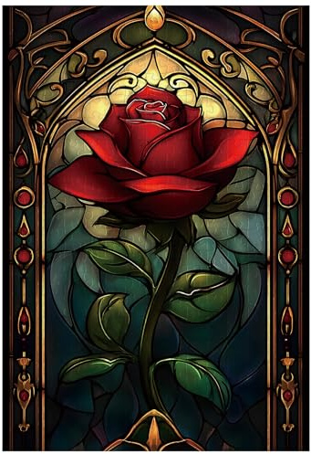 Tolles Puzzle für Erwachsene, 300 Teile, Buntglas-Rosen-Puzzles für Erwachsene, Spielzeug, Geschenk, Familiendekoration, Kinderpuzzle