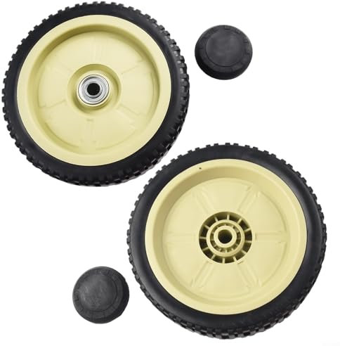 Jotekonoby Kit di ricambio per tosaerba con ruote di trasmissione anteriori, 19,5 cm, diametro 20,5 cm, con copertura mozzo per Honda HRJ216 HRJ215 HRJ196 attrezzature da giardino (anteriore)