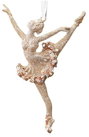 MagiDeal Weihnachtsschmuck Ballerina Tänzerin Weihnachtsbaumschmuck, 3D-Baumdekor für die Decke, Neujahr, Party, Zuhause, Winter