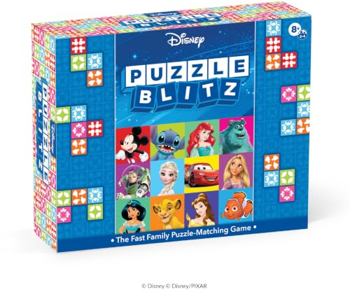 Goliath – Disney Puzzle Blitz | Brettspiel für Kinder ab 8 Jahren – Disney-Spiel für 2 bis 4 Spieler – Familienspiel und Puzzlespiel für Familie