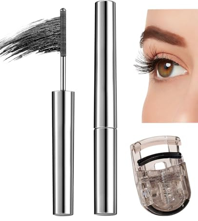 ALONK Metallbürste Wimperntusche, Ironeye Mascara, Mascara Metallbürste mit Wimpernhalter Schwarz