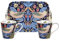Portmeirion Home & Gifts Strawberry Thief Blue Mug & Tray Set, 3 Count (Pack of 1)